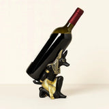 Anubis Egyptian Wine Bottle Holder - Sculptural Design