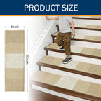 Vorya beige adhesive stair rugs soft and durable