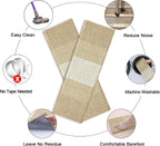 Vorya beige stair runners peel and stick backing