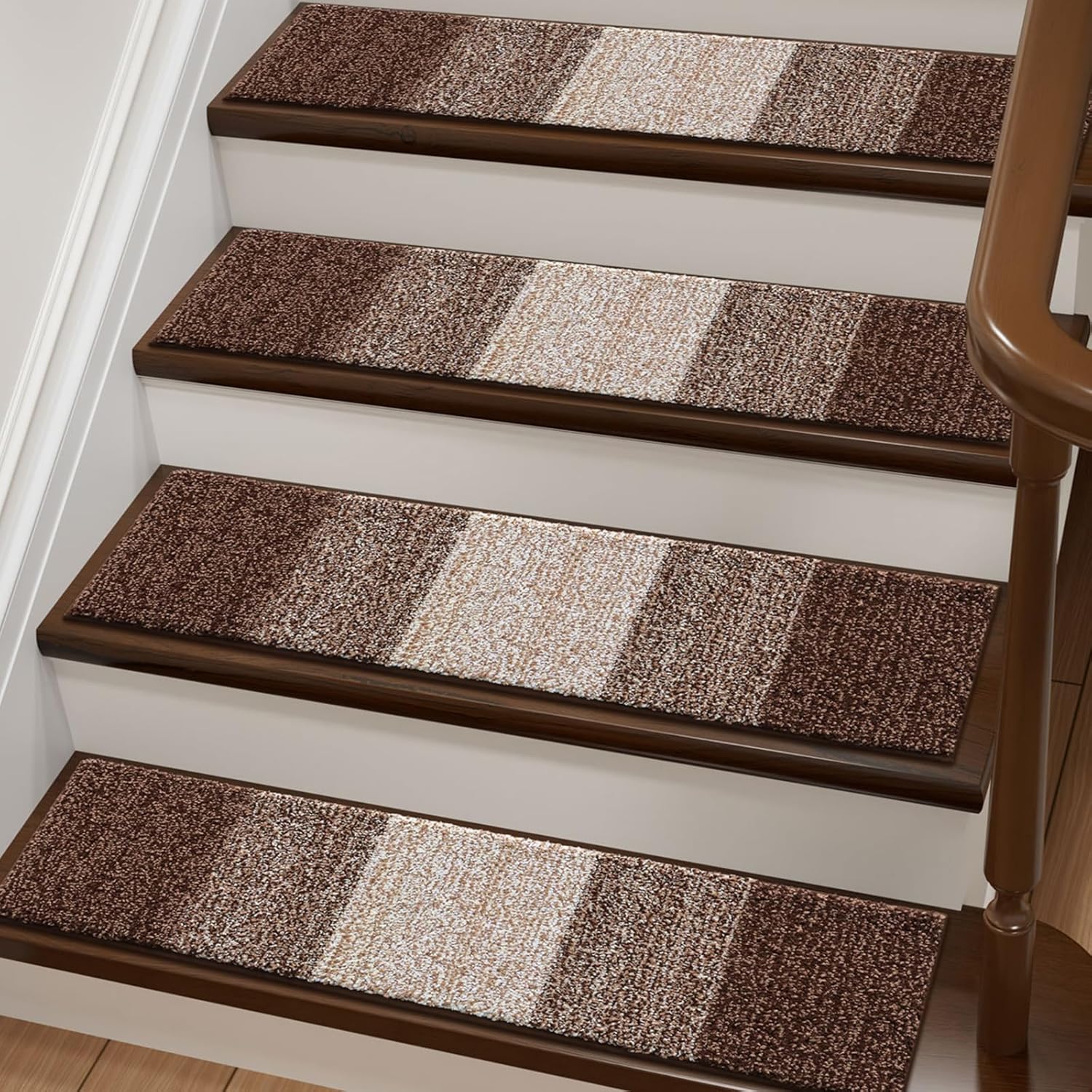 Vorya reusable brown stair tread noise reduction comfort